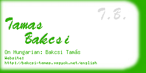 tamas bakcsi business card