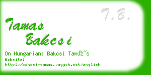 tamas bakcsi business card